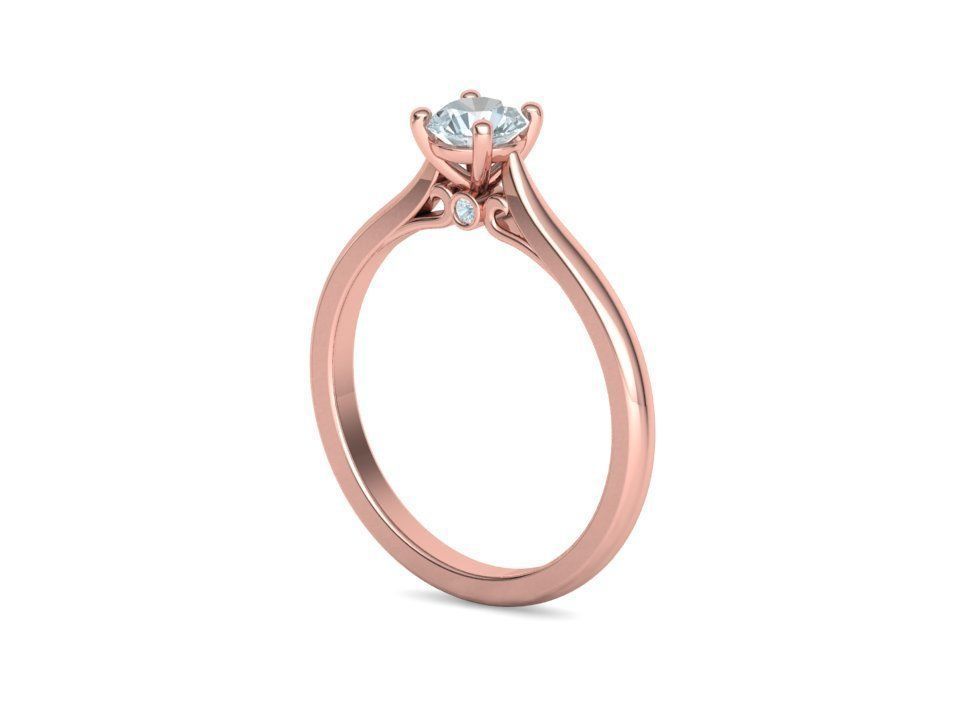 Nova – Годежен пръстен солитер с диамант 0.50 ct в 14K розово злато