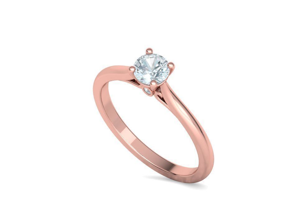 Nova – Годежен пръстен солитер с диамант 0.50 ct в 14K розово злато