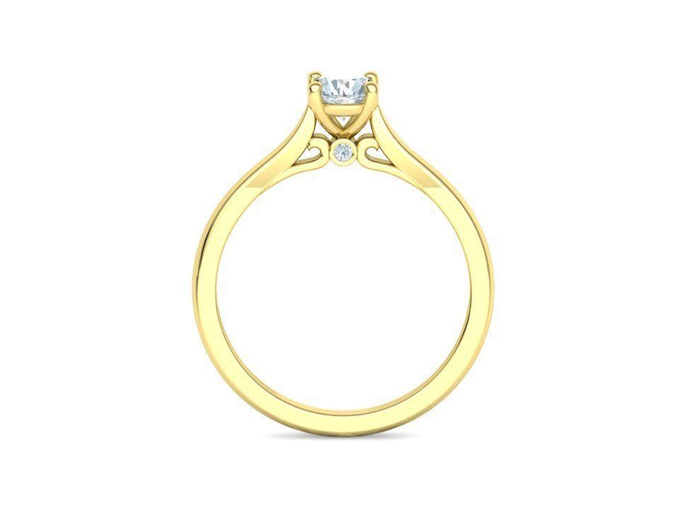 Nova – Годежен пръстен солитер с диамант 0.50 ct в 14K жълто злато