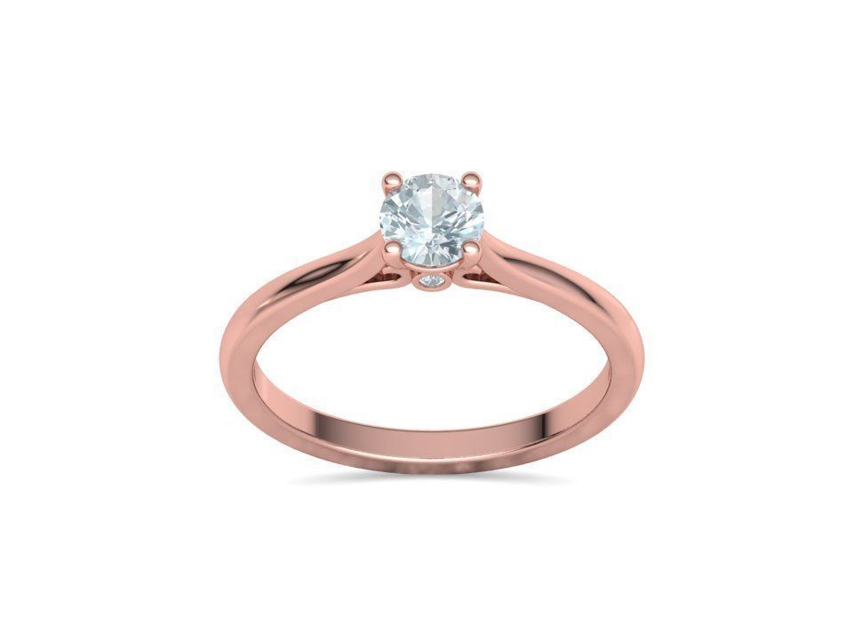 Nova – Годежен пръстен солитер с диамант 0.50 ct в 14K розово злато