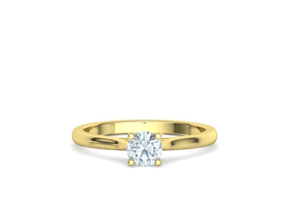Nova – Годежен пръстен солитер с диамант 0.50 ct в 14K жълто злато