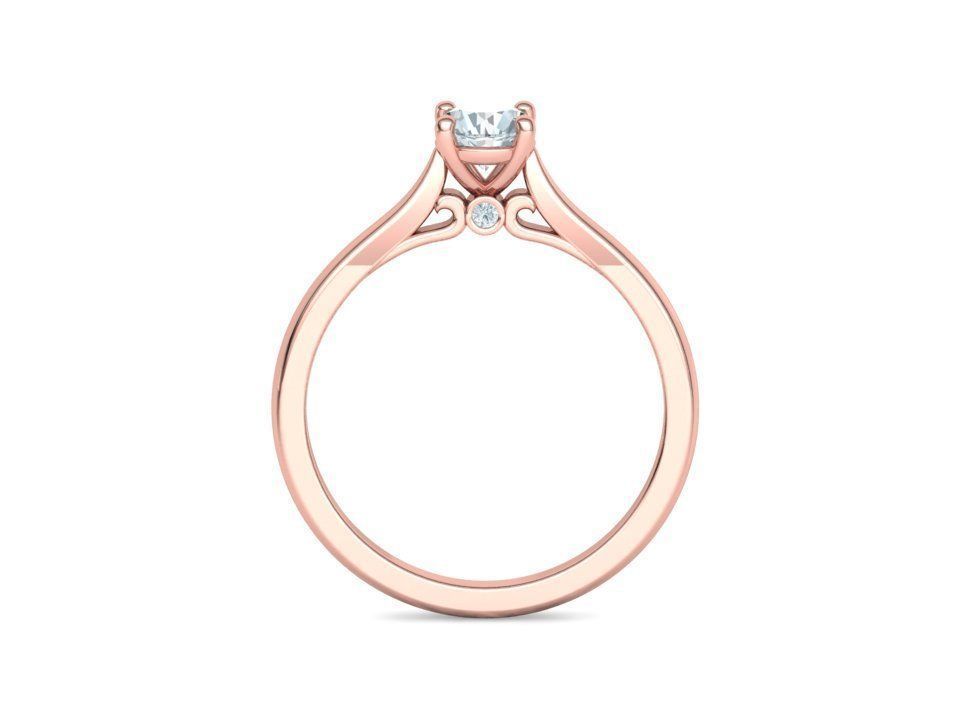Nova – Годежен пръстен солитер с диамант 0.50 ct в 14K розово злато