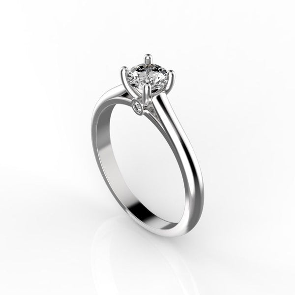 Orbis – годежен пръстен солитер с диамант 0.50 ct от 14K бяло злато