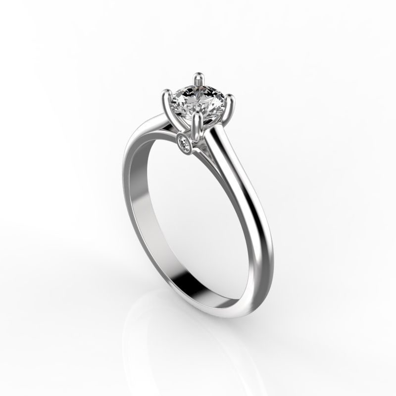 Orbis – годежен пръстен солитер с диамант 0.50 ct от 14K бяло злато