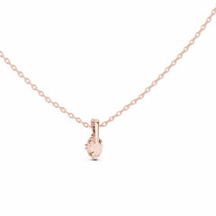 Orlena висулка с овален диамант 0.50 ct от 14K розово злато