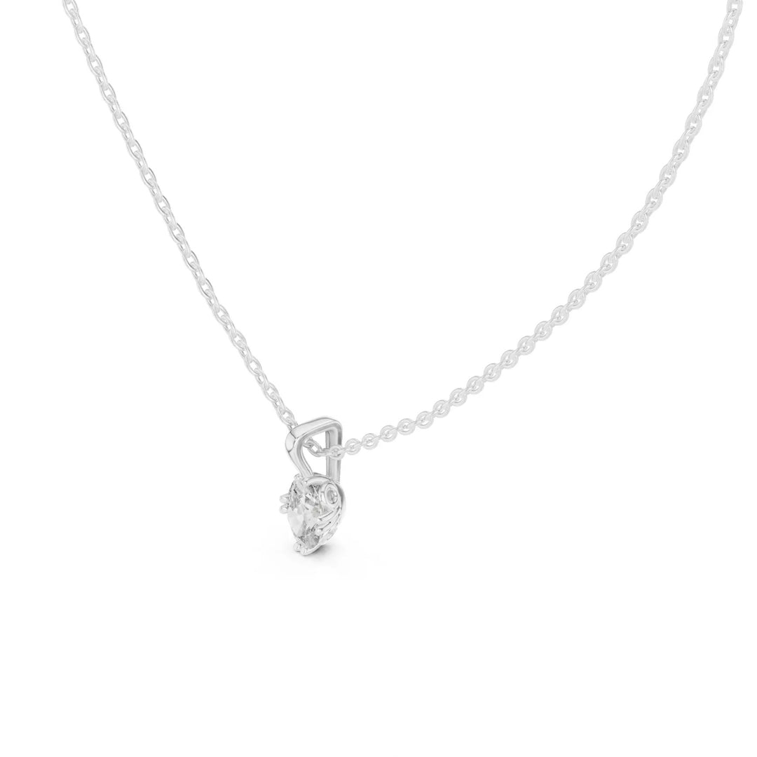 Orlena висулка с овален диамант 0.50 ct от бяло злато 14K