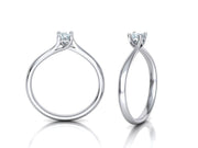 Paulo Paradiso – годежен пръстен солитер с диамант в 14K бяло злато