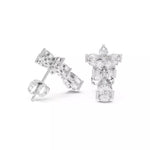 Заредете изображението в галерията: Petalia – обеци с диаманти от 14К бяло злато
