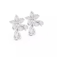 Petalia – обеци с диаманти от 14К бяло злато