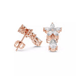 Заредете изображението в галерията: Petalia – обеци с диаманти от 14К розово злато
