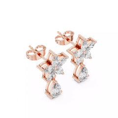Petalia – обеци с диаманти от 14К розово злато