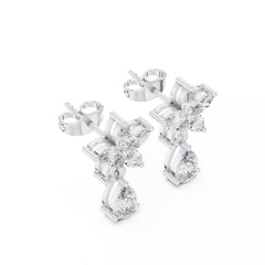 Petalia – обеци с диаманти от 14К бяло злато