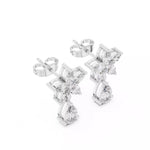 Заредете изображението в галерията: Petalia – обеци с диаманти от 14К бяло злато
