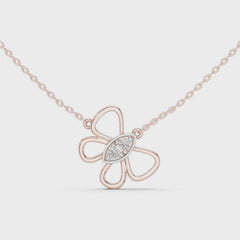 Avelis – колие с диаманти от 14K розово злато