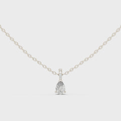 Lacrima висулка с 0.50 ct диамант Pear от 14K бяло злато