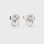 Заредете и пуснете видеото в галерията: Triluna – обеци с диаманти от 14К бяло злато
