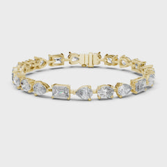 Avelisse – гривна с диаманти микс от шлифовки 15.40 ct от 14К жълто злато