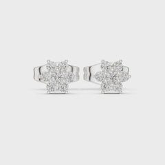 Lunea – обеци с диаманти от 14К бяло злато