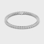 Заредете и пуснете видеото в галерията: Valenza – Тенис гривна с диаманти 6.37 ct от 14К бяло злато
