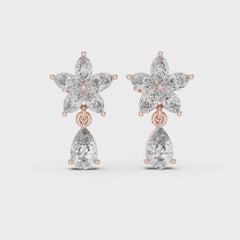 Petalia – обеци с диаманти от 14К розово злато