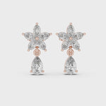 Заредете и пуснете видеото в галерията: Petalia – обеци с диаманти от 14К розово злато
