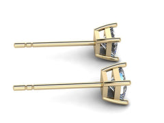 Quadria – обеци с диаманти Princess 0.80 ct. от 14К жълто злато