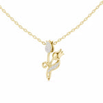 Заредете изображението в галерията: Roséa висулка с флорален мотив и диаманти от 14К жълто злато
