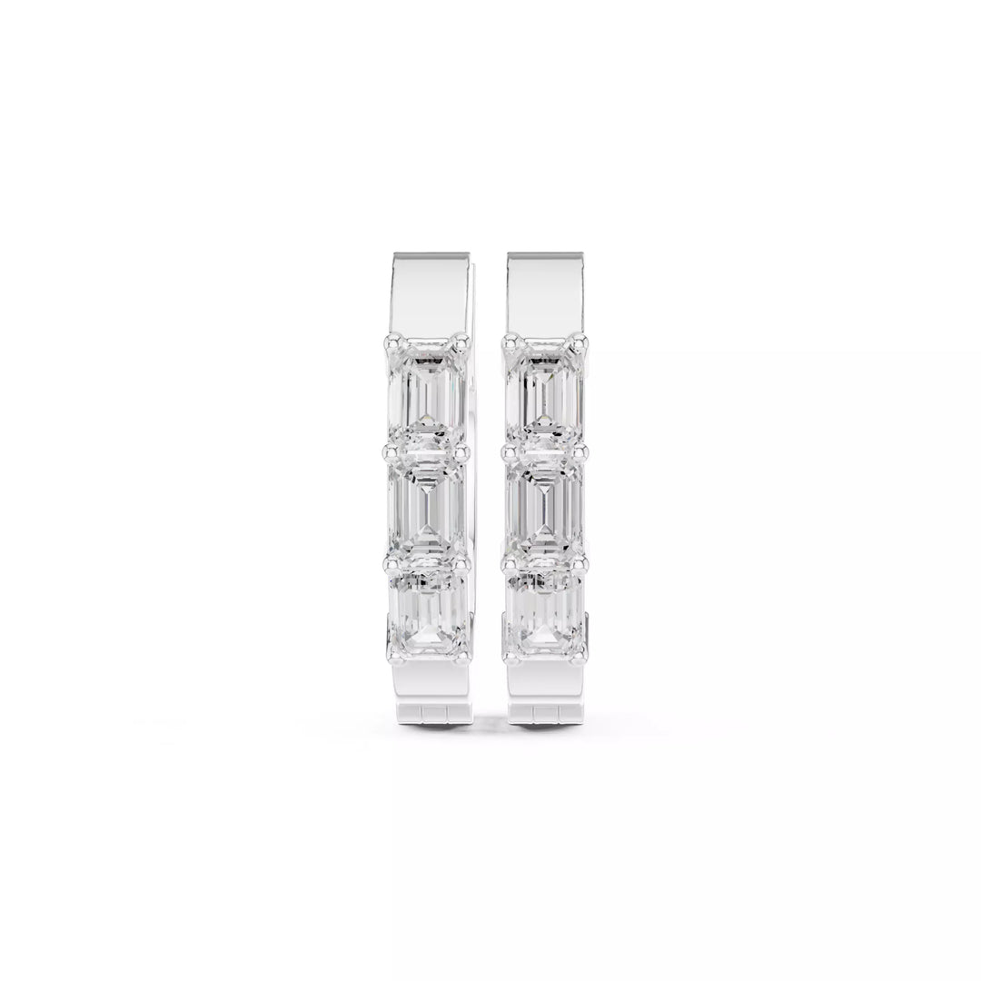 Segmenta – обеци с диаманти от 14К бяло злато