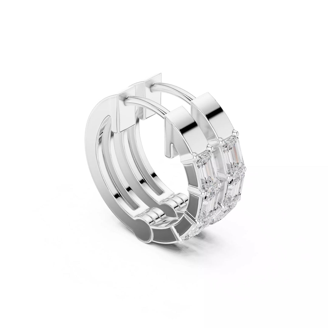 Segmenta – обеци с диаманти от 14К бяло злато