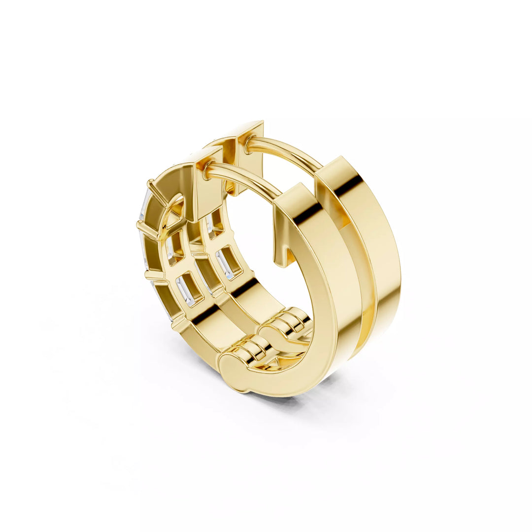 Segmenta – обеци с диаманти от 14К жълто злато