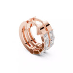 Заредете изображението в галерията: Segmenta – обеци с диаманти от 14К розово злато
