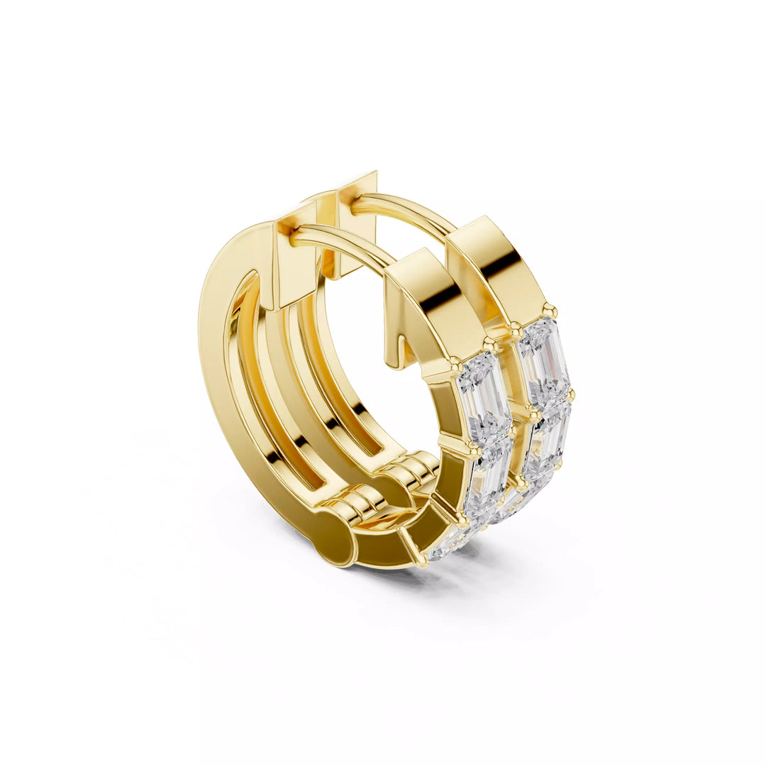Segmenta – обеци с диаманти от 14К жълто злато