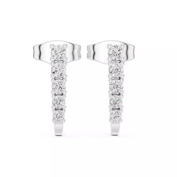 Serene – обеци,висящи с диаманти от 14К бяло злато