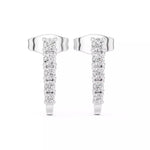 Заредете изображението в галерията: Serene – обеци,висящи с диаманти от 14К бяло злато
