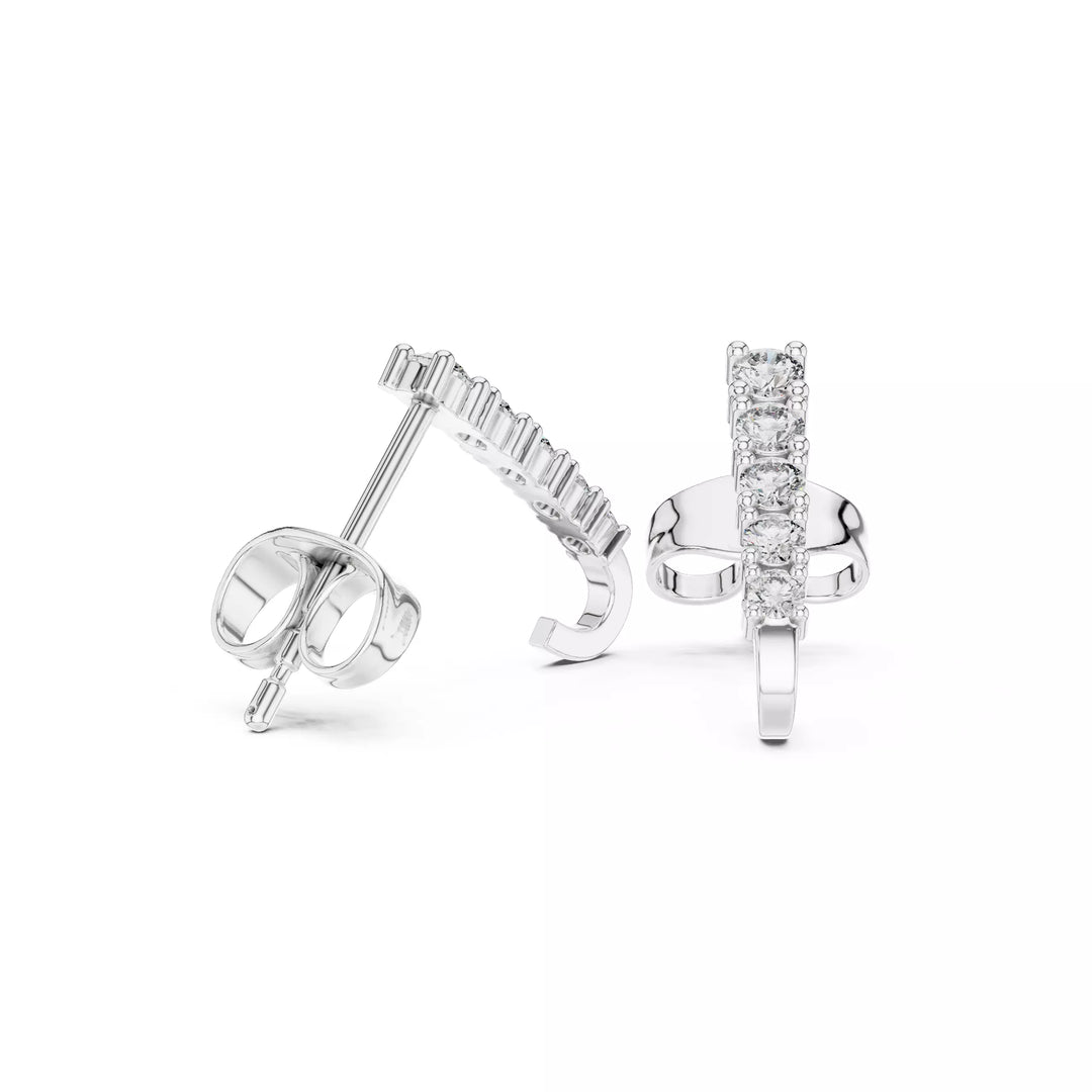 Serene – обеци,висящи с диаманти от 14К бяло злато