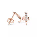 Заредете изображението в галерията: Serene – обеци,висящи с диаманти от 14К розово злато
