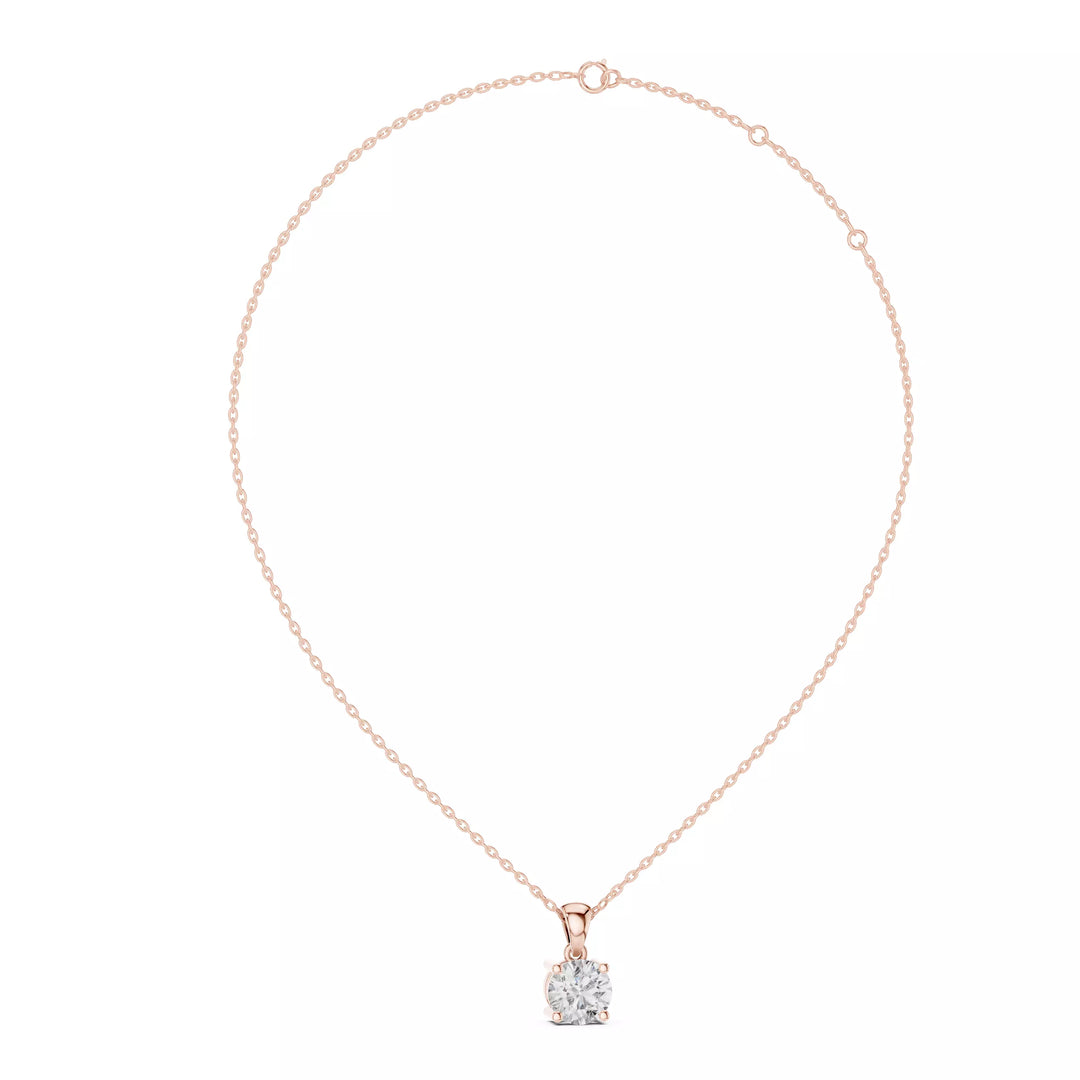 Solara висулка с 1 ct диамант в 14К розово злато
