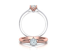 Teneritas - Годежен пръстен с диамант 0.30 ct в комбинация злато