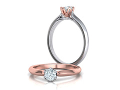 Teneritas - Годежен пръстен с диамант 0.30 ct в комбинация злато