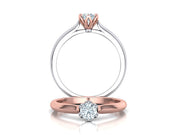 Teneritas - Годежен пръстен с диамант 0.30 ct в комбинация злато
