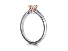 Teneritas - Годежен пръстен с диамант 0.30 ct в комбинация злато