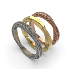 Брачни халки с диаманти Cochleam