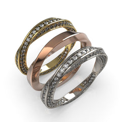 Брачни халки с диаманти Cochleam