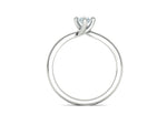 Заредете изображението в галерията: Stella Twist – годежен пръстен солитер с кръгъл диамант в 14K бяло злато

