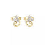 Заредете изображението в галерията: Triluna – обеци с диаманти от 14К жълто злато
