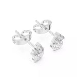 Заредете изображението в галерията: Triluna – обеци с диаманти от 14К бяло злато
