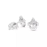 Заредете изображението в галерията: Triluna – обеци с диаманти от 14К бяло злато
