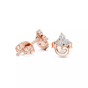 Triluna – обеци с диаманти от 14К розово злато