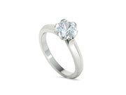 Tulira – годежен пръстен с кръгъл диамант 1.30 ct в 14К бяло злато