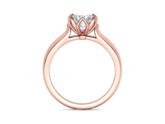 Tulira – годежен пръстен с кръгъл диамант 1.30 ct в 14К розово злато